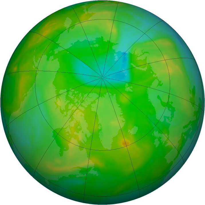 Arctic ozone map for 06 July 2006